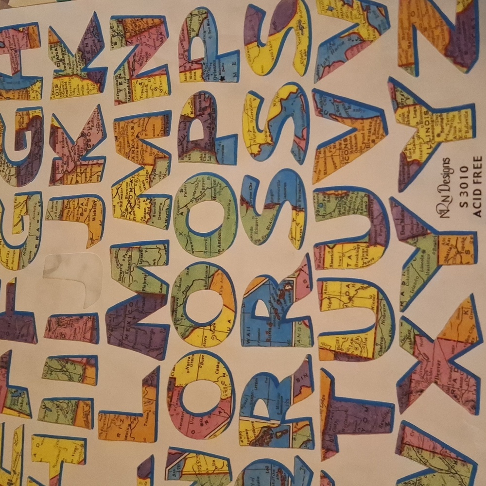 Huge Sticker Lot Alphabet Acid Free Planner Father Map Vintage Holidays Crafting - Picture 3 of 4